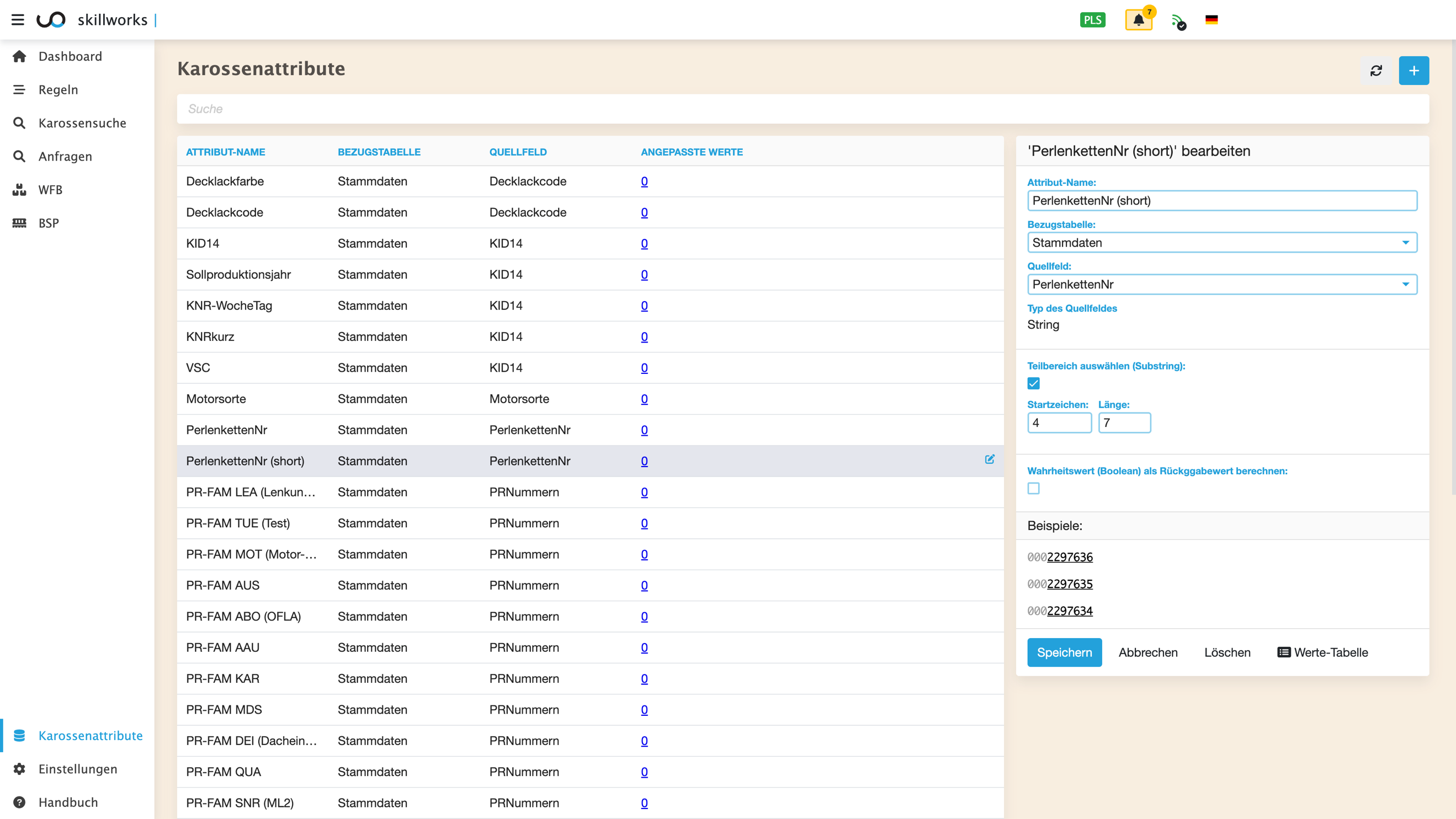 Administration Stammdaten